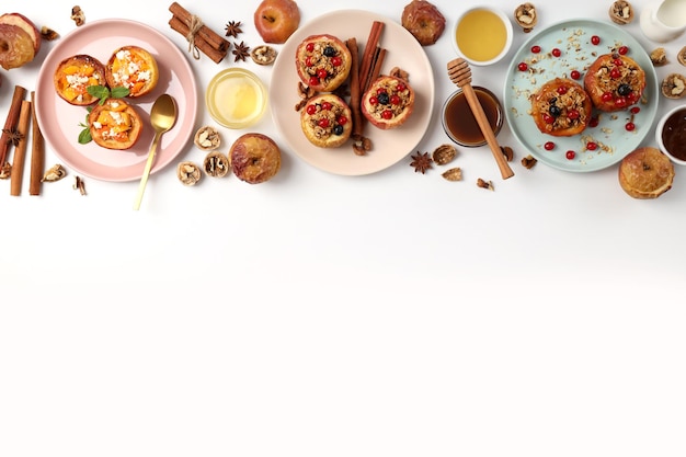 Stół z przygotowanymi potrawami i naczyniami